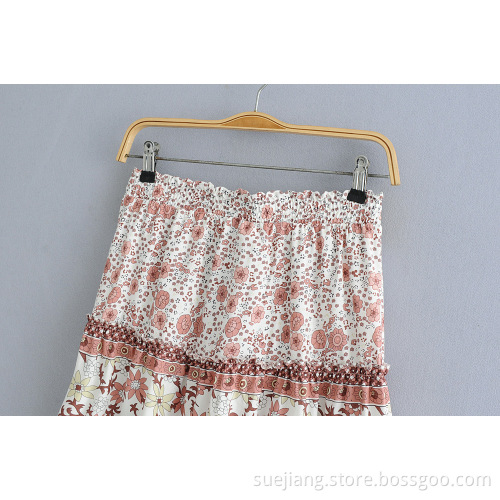 Spring Women's Set Small Sling Top With Skirt